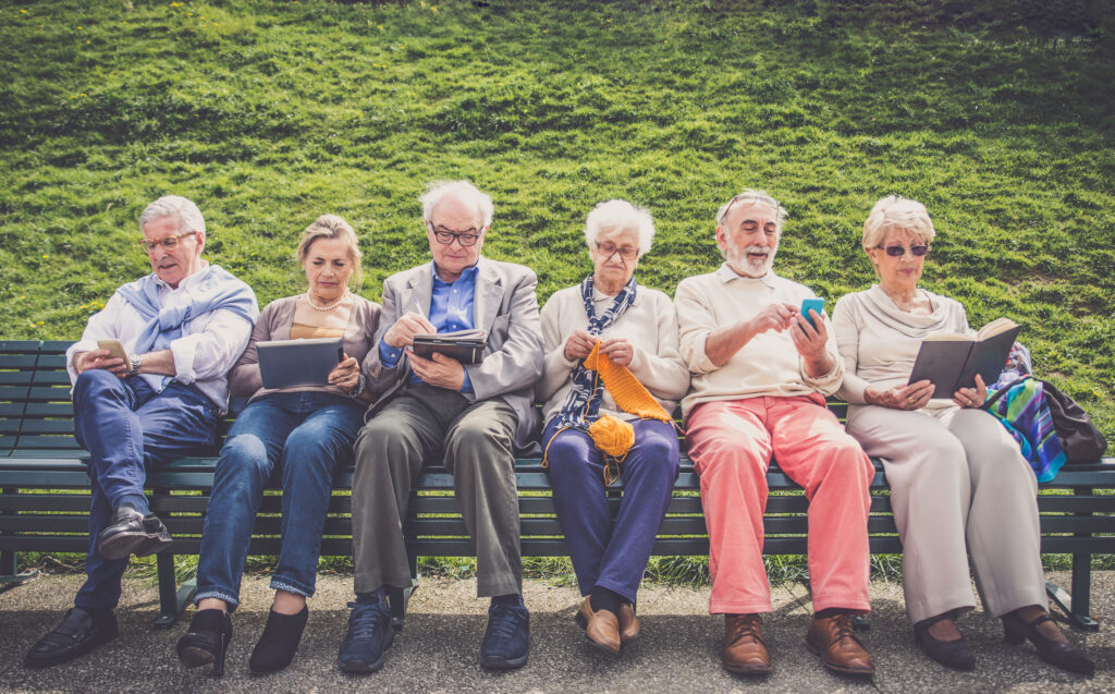 Senior people in a retirement home